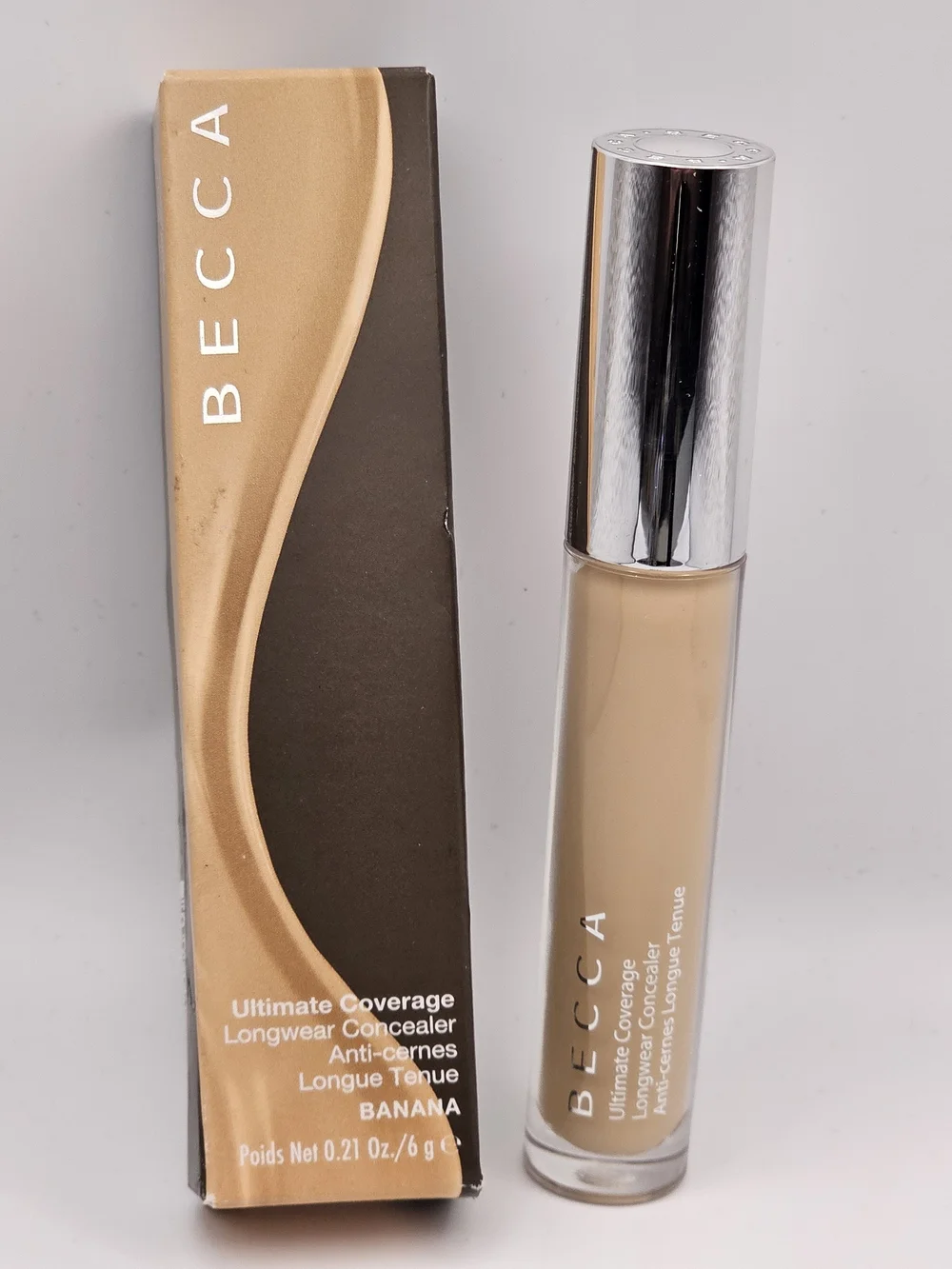 NEW BECCA Ultimate Coverage Longwear Concealer - Banana (Beige) 0.21 oz